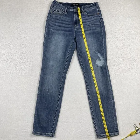 Judy Blue Jeans Womens 29 Blue Denim Stretch Boyfriend Fit‎ Casual Ladies Pants - Picture 5 of 16